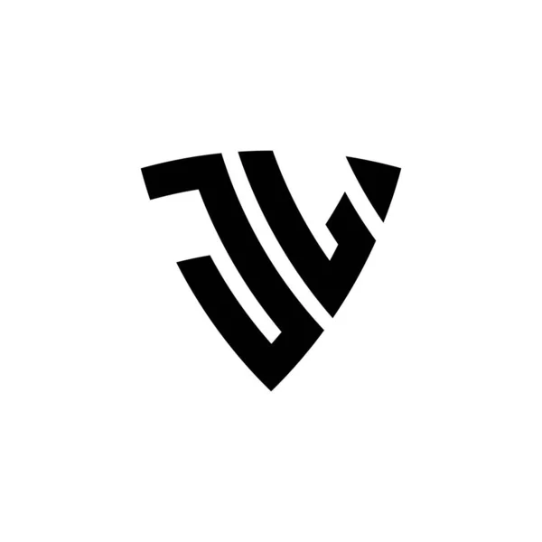 Letra Del Logotipo Del Monograma Con Diseño Estilo Escudo Triangular — Archivo Imágenes Vectoriales