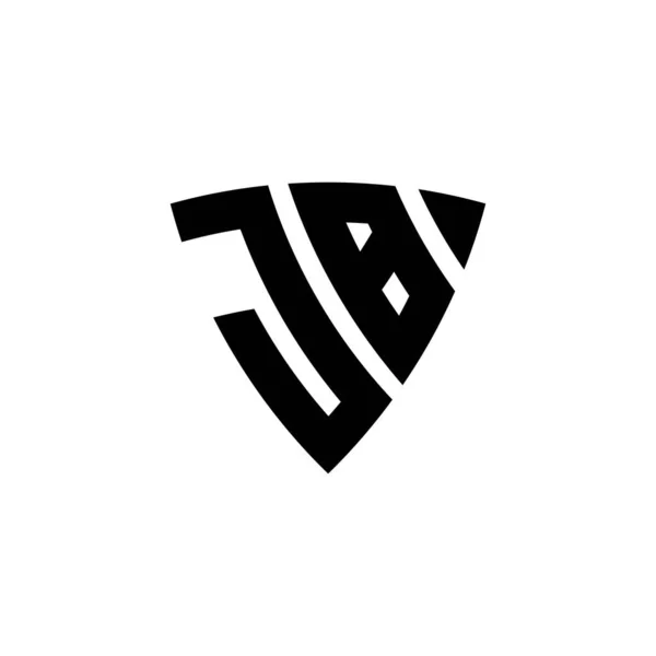 JB Monogram Shadow Shape Style Stock Vector