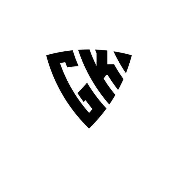 Monogram Logo Buchstabe Mit Dreieck Schild Form Design Isoliert Auf — Stockvektor