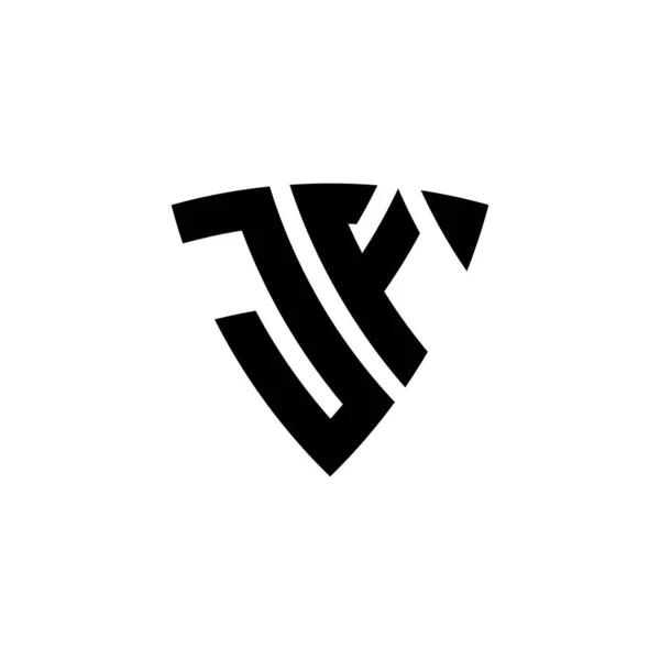 Litera Logo Monogramu Trójkątnym Kształtem Ekranu Odizolowana Białym Tle Logo — Wektor stockowy