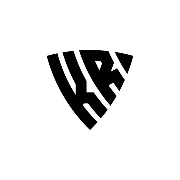 Логотип Літери Monogram Дизайном Форми Трикутного Щита Ізольований Білому Тлі — стоковий вектор