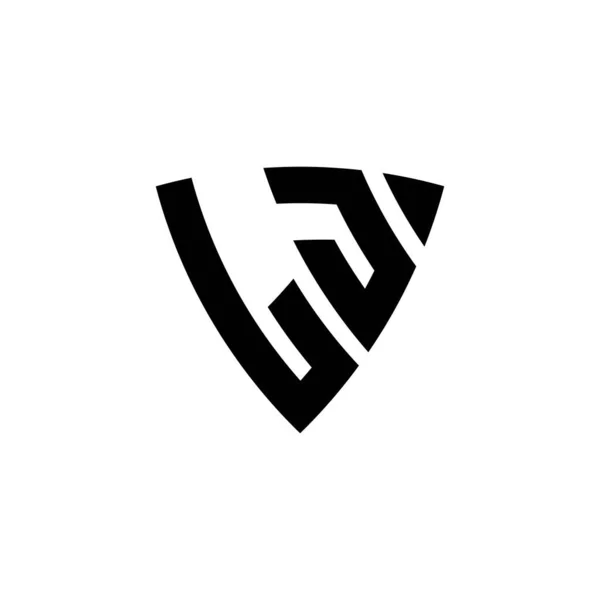 Буква Логотипа Рисунком Виде Треугольника Выделена Белом Фоне Логотип Монограммы — стоковый вектор