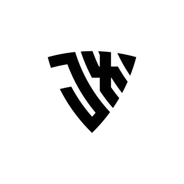 Monogram Logo Písmeno Trojúhelníkovým Tvarem Štítu Design Izolované Bílém Pozadí — Stockový vektor