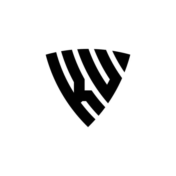 Логотип Букви Monogram Дизайном Форми Трикутного Щита Ізольований Білому Тлі — стоковий вектор