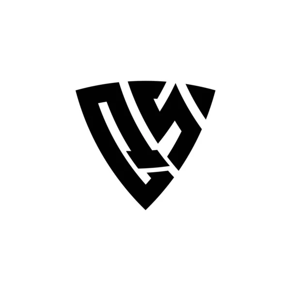 Буква Логотипа Monogram Рисунком Виде Треугольника Выделена Белом Фоне Логотип — стоковый вектор