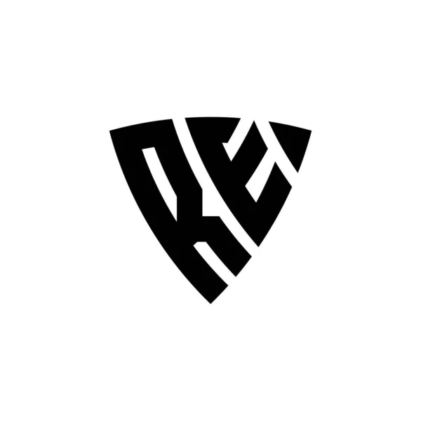 Litera Logo Monogram Trójkątnym Kształtem Ekranu Projekt Izolowany Białym Tle — Wektor stockowy