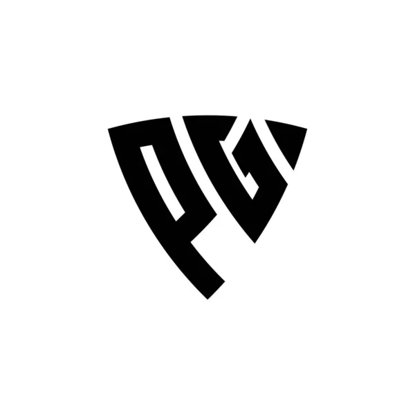 Monogram Логотип Письмо Треугольным Экраном Формы Дизайн Изолирован Белом Фоне — стоковый вектор