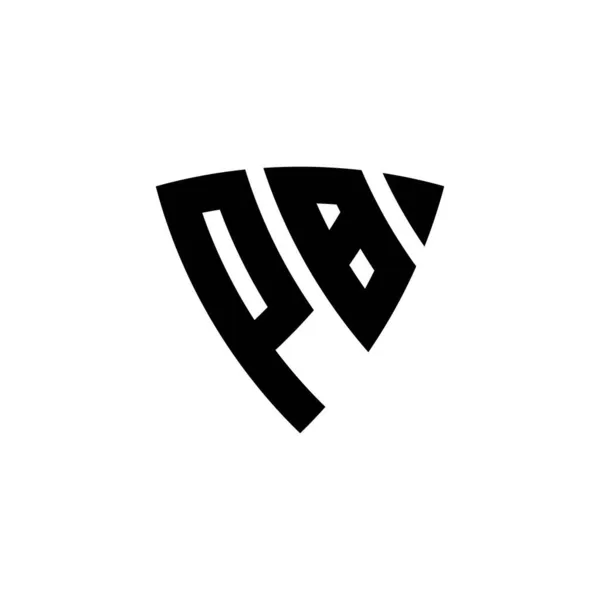 Monogram Logo Buchstabe Mit Dreieck Schild Form Design Isoliert Auf — Stockvektor