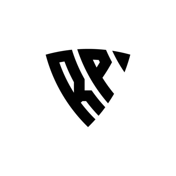 Litera Logo Monogram Trójkątnym Kształtem Ekranu Projekt Izolowany Białym Tle — Wektor stockowy
