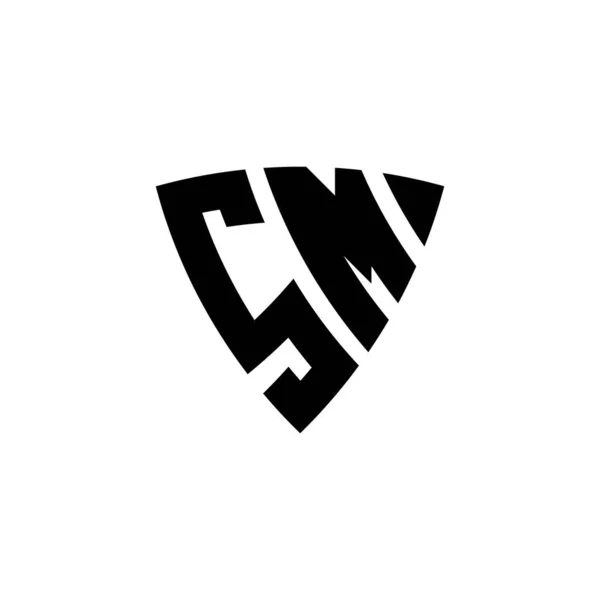 Litera Logo Monogram Trójkątnym Kształtem Ekranu Białym Tle Logo Trójkąta — Wektor stockowy
