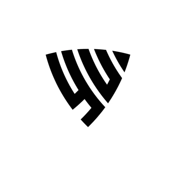 Monogram Logo Letter Triangle Shield Shape Style Design Isolated White — Stock Vector
