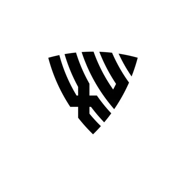 Monogram Logo Písmeno Trojúhelníkovým Tvarem Štítu Design Izolované Bílém Pozadí — Stockový vektor