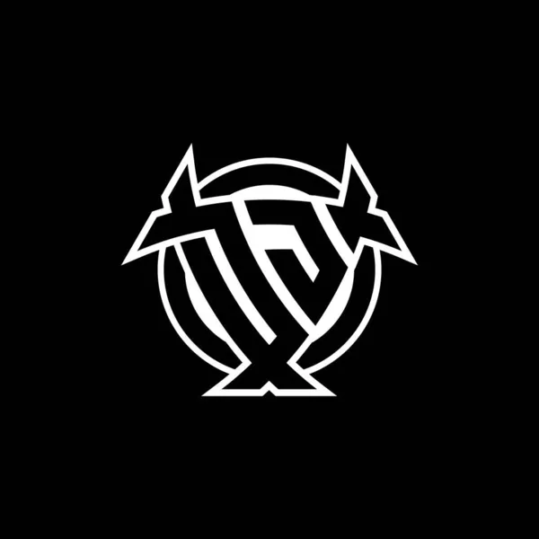 Буква Логотипа Monogram Треугольной Окантовкой Дизайном Формы Круга Изолированном Фоне — стоковый вектор