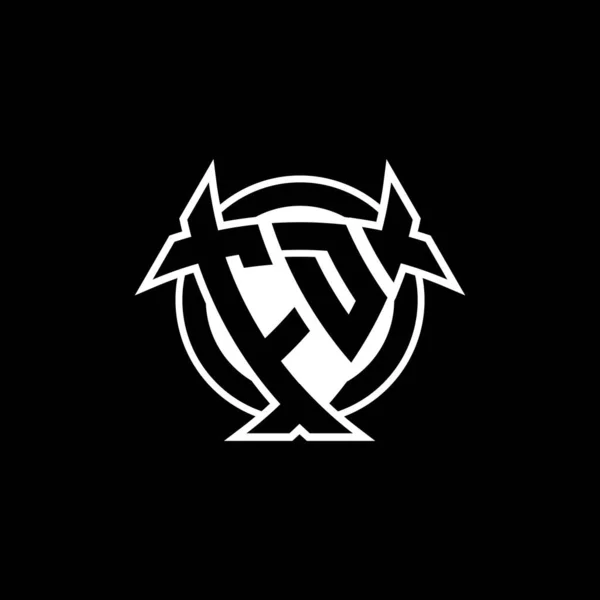 Carta Del Logotipo Del Monograma Con Escudo Triangular Diseño Estilo — Archivo Imágenes Vectoriales