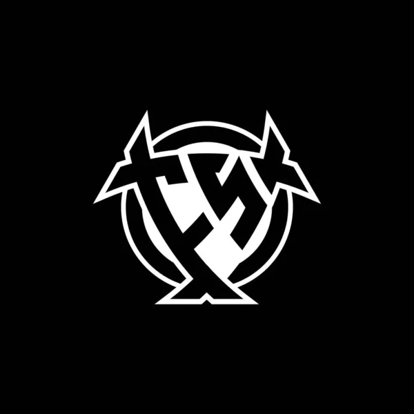Letra Del Logotipo Del Monograma Con Escudo Triangular Diseño Estilo — Vector de stock