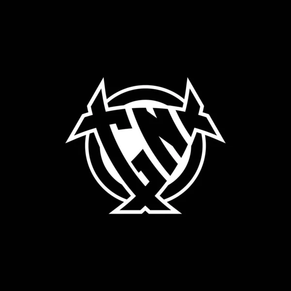 Буква Логотипа Monogram Рисунком Виде Треугольника Окружности Изолированном Фоне Логотип — стоковый вектор