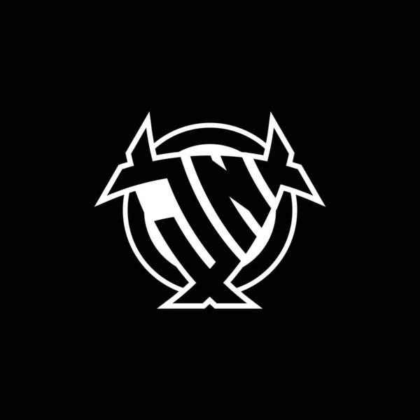 Letra Del Logotipo Del Monograma Con Escudo Triangular Diseño Estilo — Archivo Imágenes Vectoriales