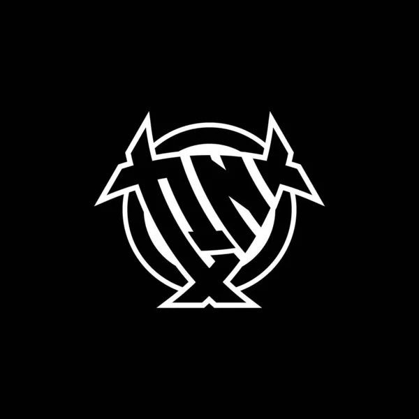 Carta Del Logotipo Del Monograma Con Escudo Triangular Diseño Estilo — Vector de stock