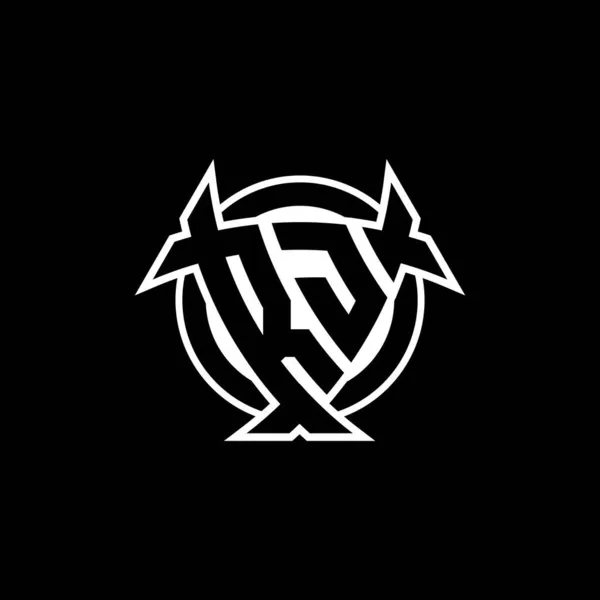 Літера Логотипу Monogram Трикутним Щитом Стилем Кола Ізольованому Тлі Логотип — стоковий вектор