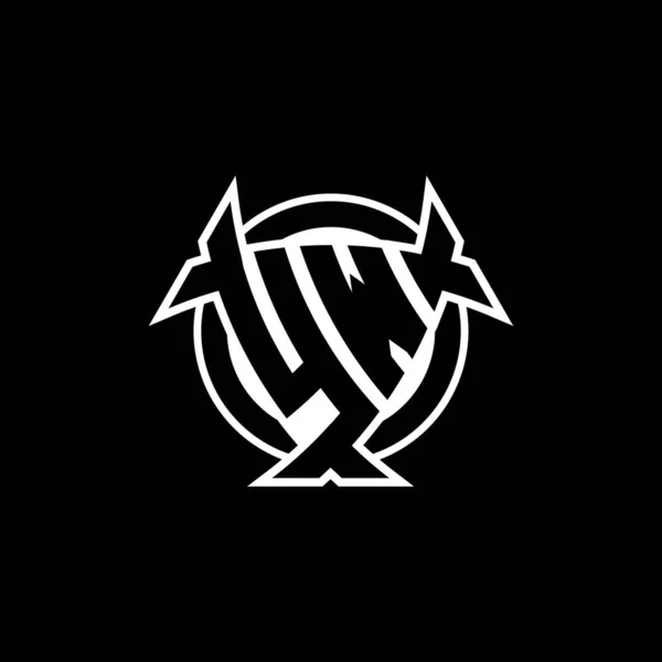 Літера Логотипу Monogram Дизайном Трикутного Щита Форми Кола Ізольованому Фоні — стоковий вектор