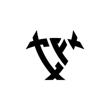 Beyaz arkaplanda izole edilmiş CF Monogram logo harfi ve üçgen kalkan şekli tasarımı. Radyoaktif logo, radyoaktif üçgen ve kalkan şekilli harf.