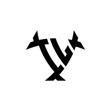 Beyaz arkaplanda izole edilmiş IL Monogram logo harfli üçgen kalkan şekli tasarımı. Radyoaktif logo, radyoaktif üçgen ve kalkan şekilli harf.