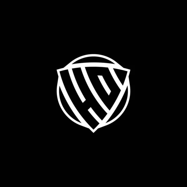Letra Del Logotipo Del Monograma Con Escudo Triangular Diseño Estilo — Archivo Imágenes Vectoriales