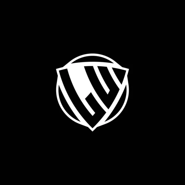 Logo Monogram Trojúhelníkovým Štítem Stylem Kruhu Izolovaném Pozadí Logo Trojúhelníkového — Stockový vektor