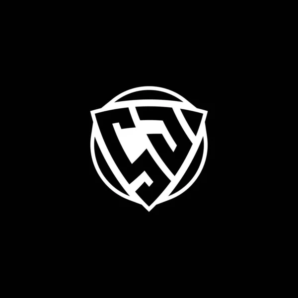 Буква Логотипа Monogram Рисунком Виде Треугольника Окружности Изолированном Фоне Логотип — стоковый вектор
