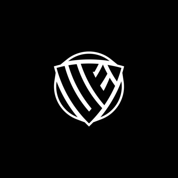Logo Monogram Lettera Con Triangolo Scudo Cerchio Disegno Stile Forma — Vettoriale Stock
