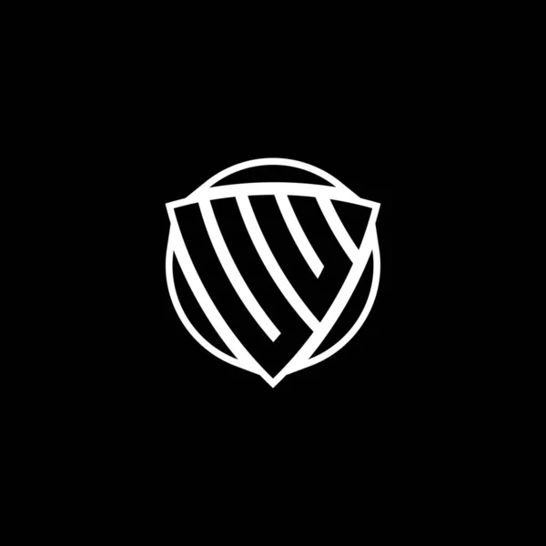 Logo Monogram Trojúhelníkovým Štítem Stylem Kruhu Izolovaném Pozadí Logo Trojúhelníkového — Stockový vektor