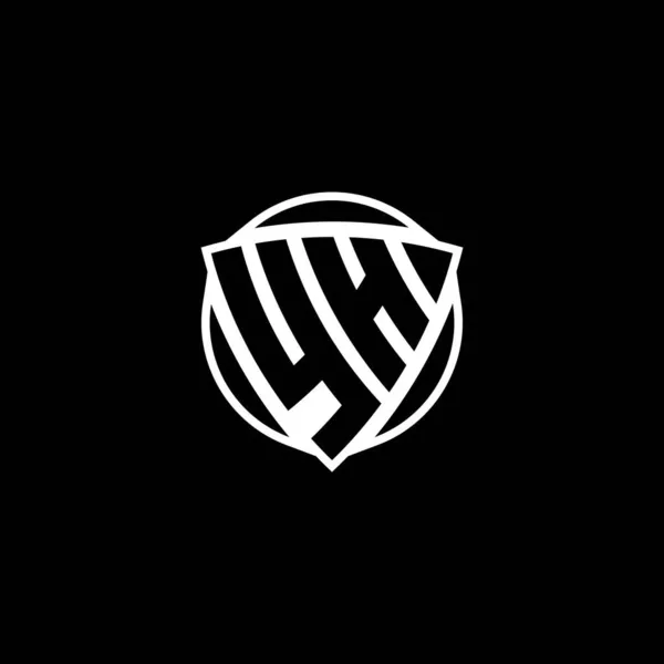 Monogramm Logo Buchstabe Mit Dreieck Schild Und Kreis Form Stil — Stockvektor