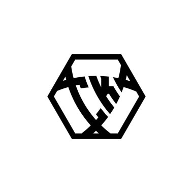 CK Monogram logo harfinde üçgen şekilli altıgen yuvarlak. Üçgen monogram logosu, kalkan monogramı, üçgen kalkan harfi..