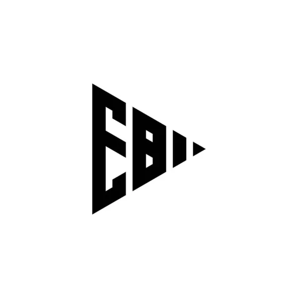 Carta Logotipo Del Monograma Con Estilo Botón Juego Triángulo Sobre — Archivo Imágenes Vectoriales