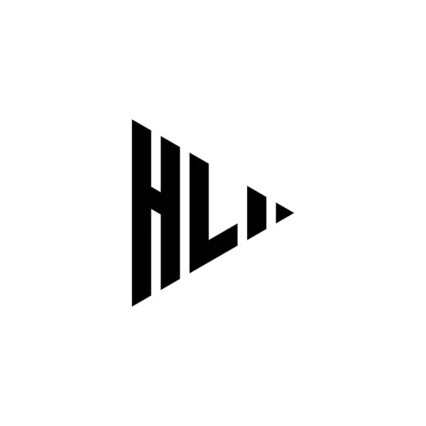 Letra Del Logotipo Del Monograma Con Estilo Botón Juego Triángulo — Archivo Imágenes Vectoriales
