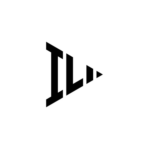 Логотип Монограма Стилем Кнопки Трикутника Ізольованому Тлі Трикутник Монограма Логотип — стоковий вектор
