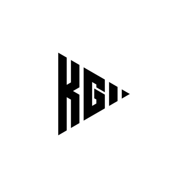 Monogram 로고는 삼각형 모양의 글자가 삼각형 모노그램 삼각형 — 스톡 벡터