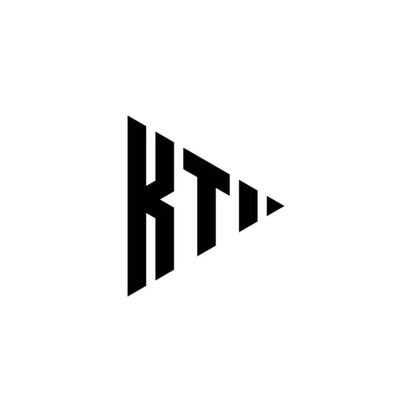 Літера Логотипу Monogram Трикутним Стилем Звукової Доріжки Ізольованому Тлі Трикутник — стоковий вектор