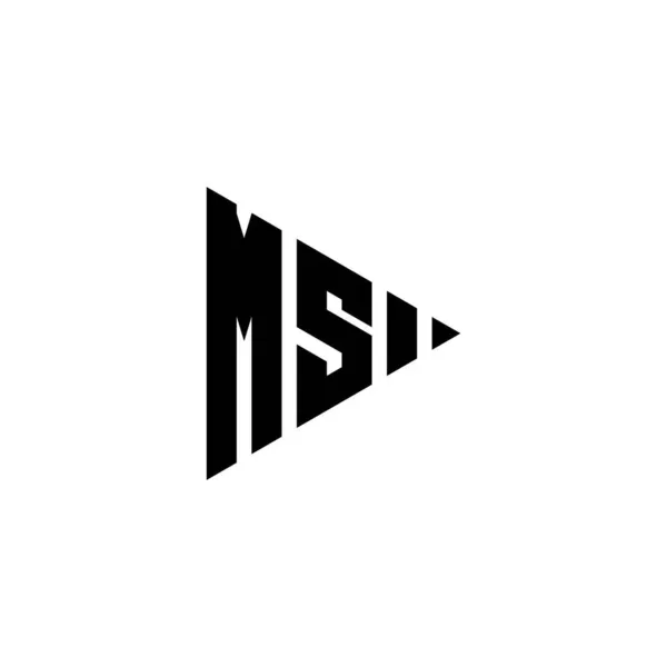 Monogram Logo Lettera Con Triangolo Gioco Stile Pulsante Forma Sfondo — Vettoriale Stock