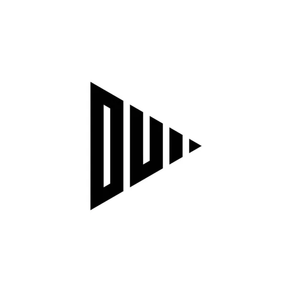 Monogram Logo Písmeno Trojúhelník Hrát Styl Tlačítka Izolovaném Pozadí Triangle — Stockový vektor