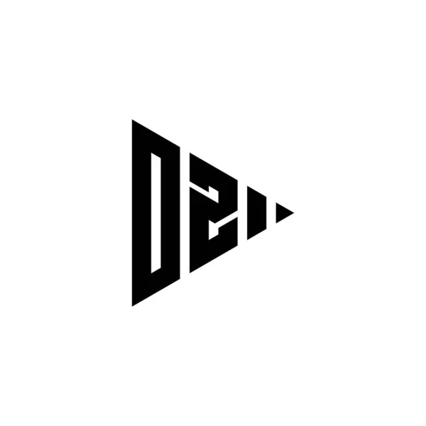 Γράμμα Λογότυπου Monogram Στυλ Τριγωνικού Κουμπιού Αναπαραγωγής Απομονωμένο Φόντο Λογότυπο — Διανυσματικό Αρχείο