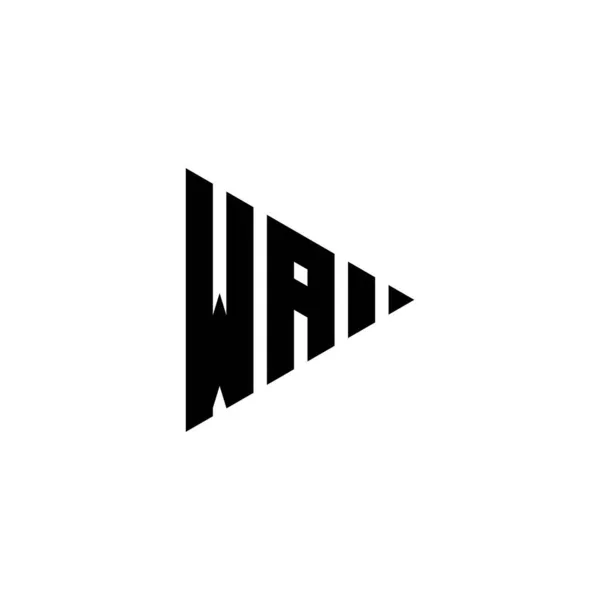 Litera Logo Monogramu Trójkątnym Stylem Przycisku Odtwarzania Izolowanym Tle Logo — Wektor stockowy