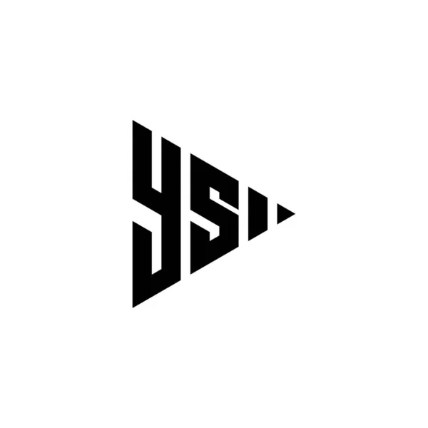 Monogram Logo Letra Con Estilo Botón Juego Triángulo Fondo Aislado — Vector de stock