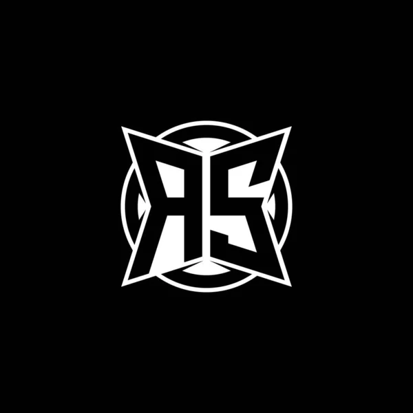 Monogram Logo Harfi Basit Modern Şekil Tasarımı Yuvarlak Yuvarlak Monogram — Stok Vektör