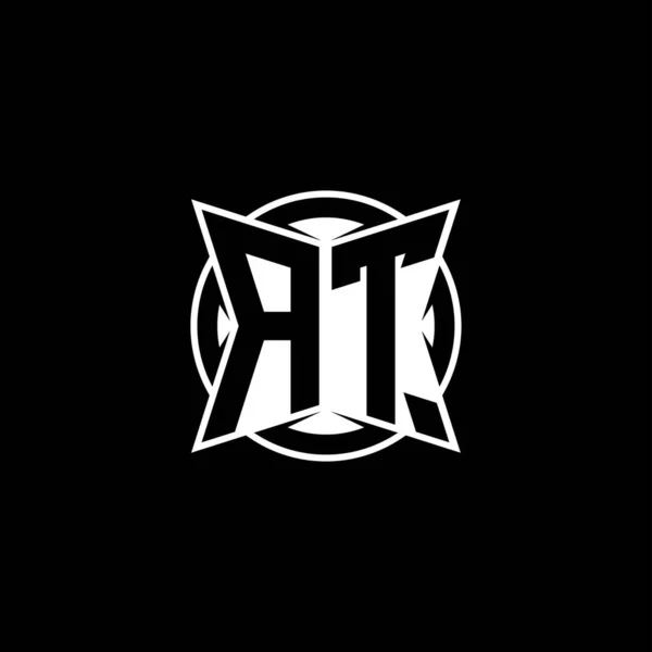 Логотип Літери Monogram Простим Сучасним Дизайном Стилю Форми Логотип Кругової — стоковий вектор