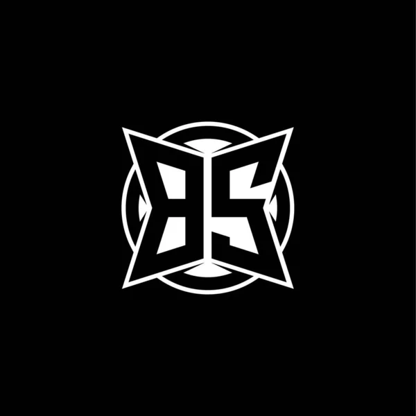 Monogram Λογότυπο Επιστολή Απλό Μοντέρνο Σχήμα Στυλ Σχεδιασμού Λογότυπο Στρογγυλευμένου — Διανυσματικό Αρχείο