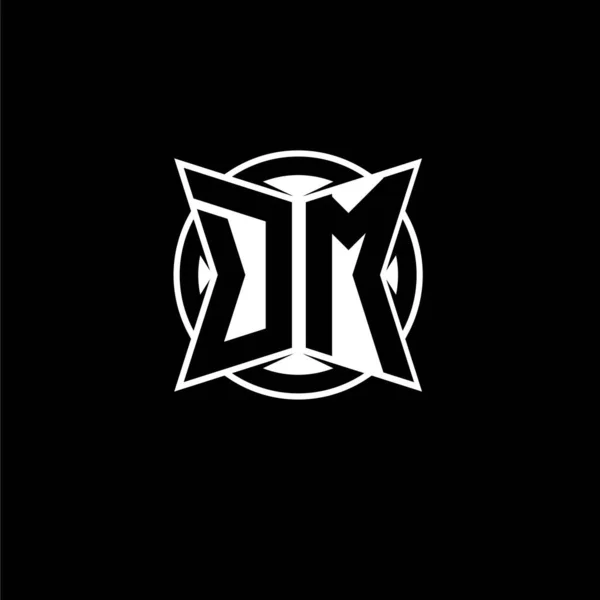 Monogramm Logo Buchstabe Mit Einfachen Modernen Formstil Design Kreis Gerundetes — Stockvektor
