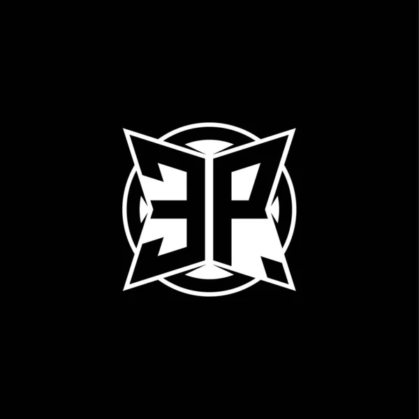 Літера Логотипу Monogram Простим Сучасним Дизайном Стилю Форми Логотип Кругової — стоковий вектор