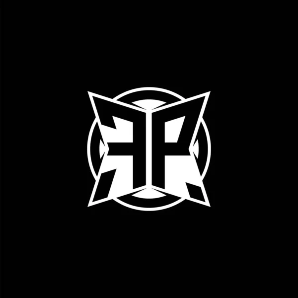 Монограма Простим Сучасним Дизайном Форми Круглий Монограмний Логотип — стоковий вектор