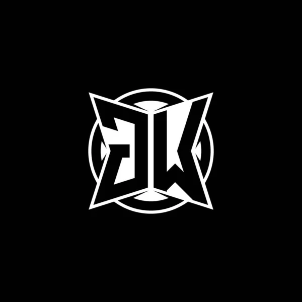 Monogram Logo Lettre Avec Design Style Forme Moderne Simple Logo — Image vectorielle